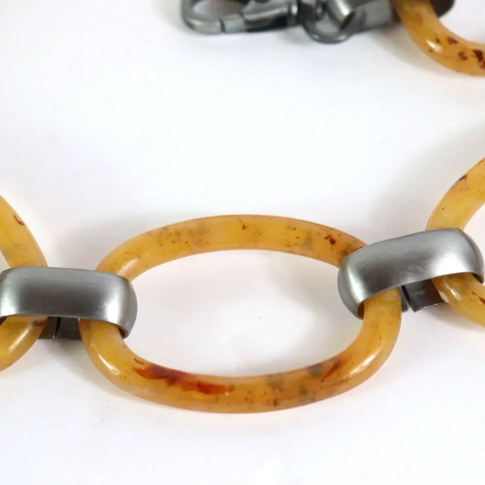 Chico's faux tortoise shell link belt